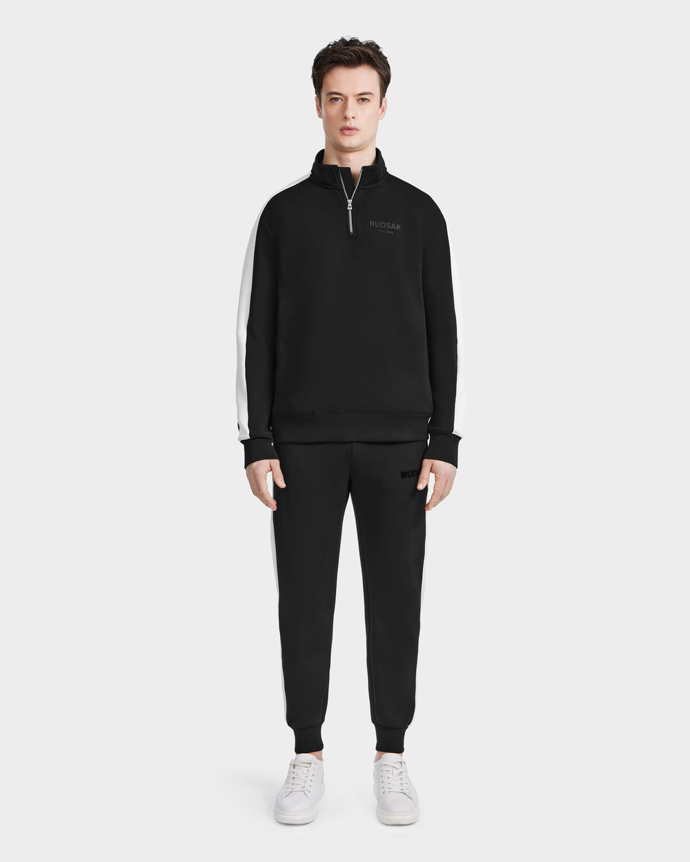 RUDSAK KENMORE Black Mock Neck Sweat Top - Premium Comfort & Style