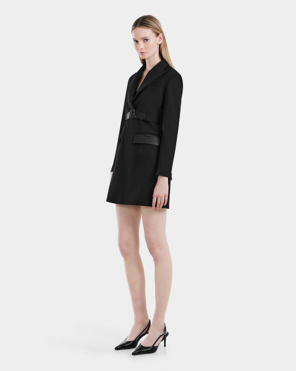 black leather blazer dress LEXI Women's Cropped Color Block Maxi Formal it’s your go Size:5T Comfortable Work Heels