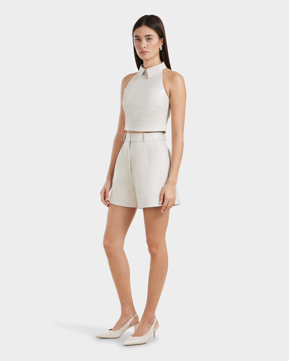 RUDSAK LOVELL Women's Leather Halter Top - Chic & Tailored Fit
