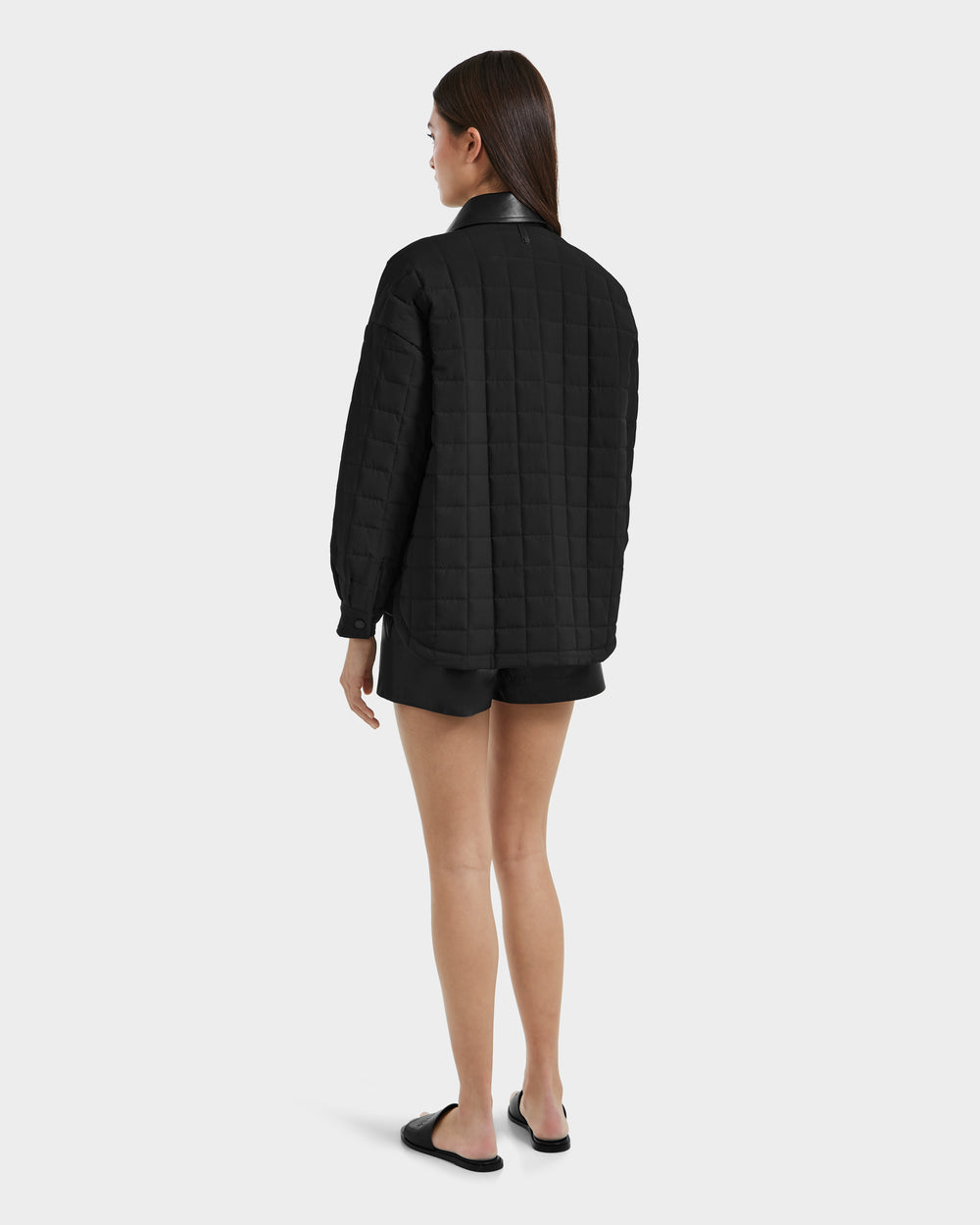 NATALYA Black Quilted Jacket - Warm Eco-Fill & Vegan Leather – Rudsak