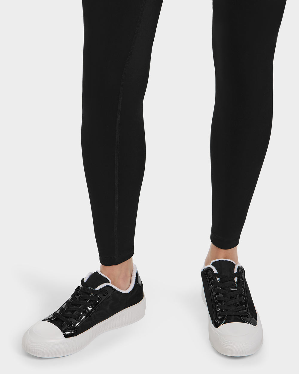 RUDSAK RIMA Women's Black Platform Sneakers | Monogram Vegan