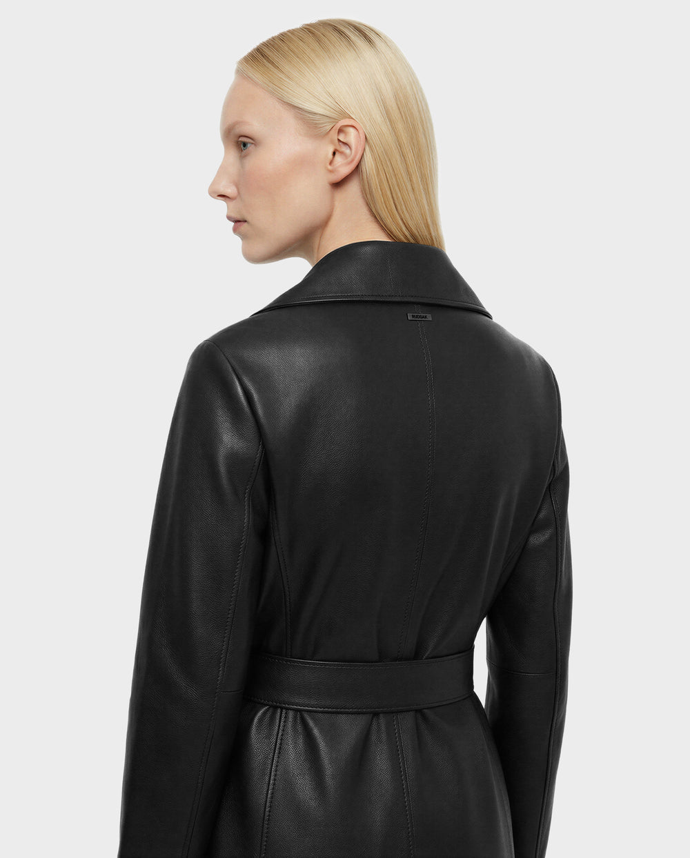 RUDSAK MURMU X Women's Leather Wrap Coat - Sophisticated