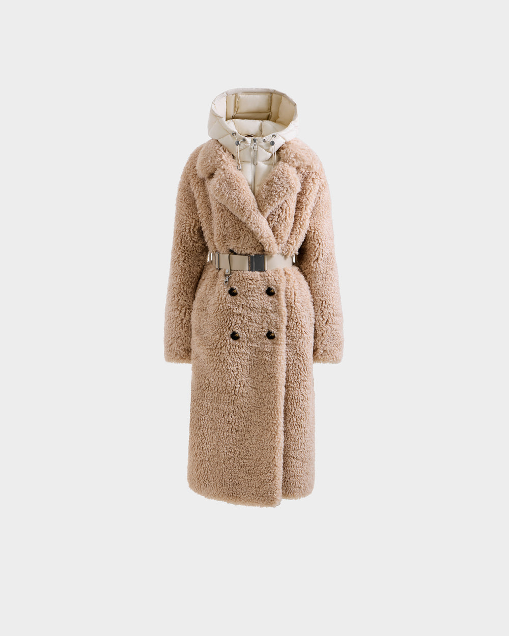 TINA RUDSAK Vanilla Faux Fur Teddy Trench Coat | Women's Warm