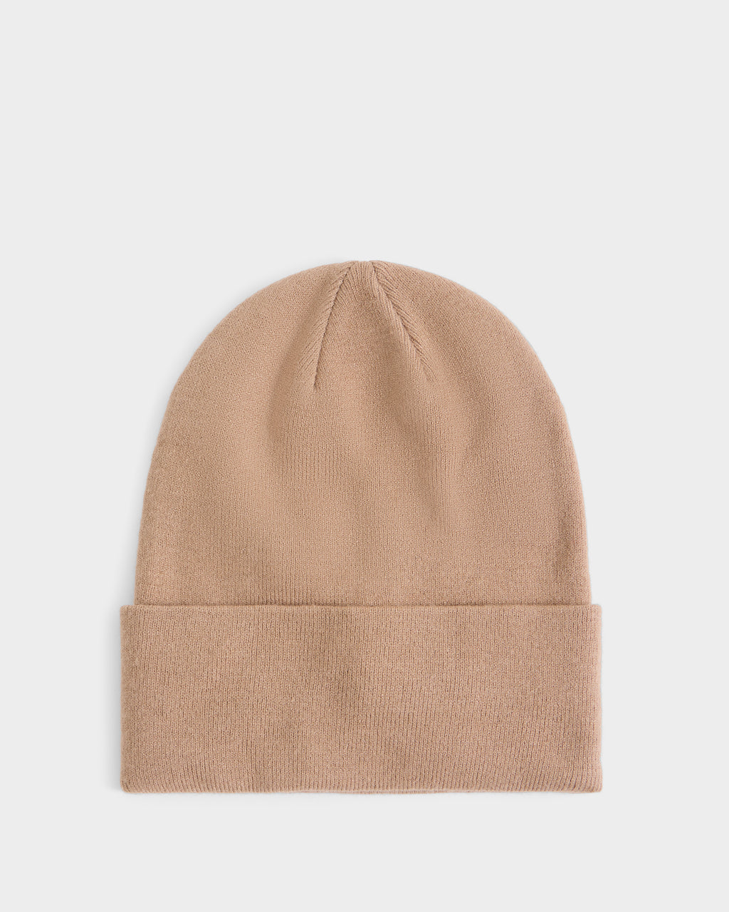 Camel-colored DILLION - U423501 Camel knit beanie by Rudsak with a folded cuff, perfect for a winter wardrobe.