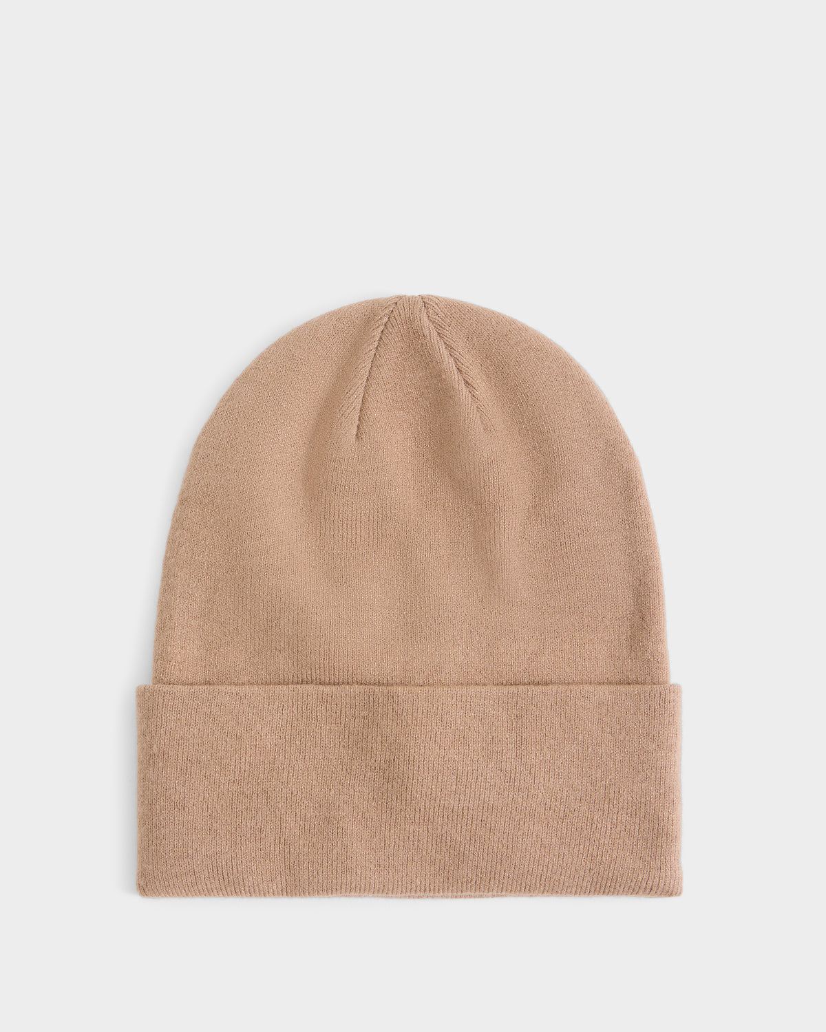 Camel-colored DILLION - U423501 Camel knit beanie by Rudsak with a folded cuff, perfect for a winter wardrobe.