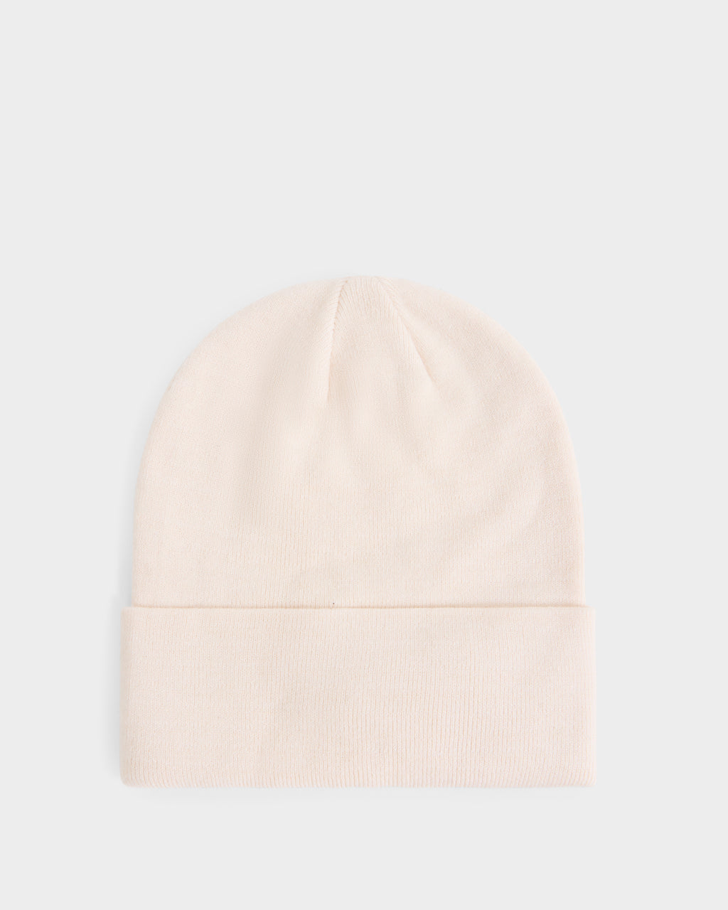 Off-white cuffed knit beanie, the DILLION - U423501 Vanilla, a versatile unisex winter wardrobe essential.