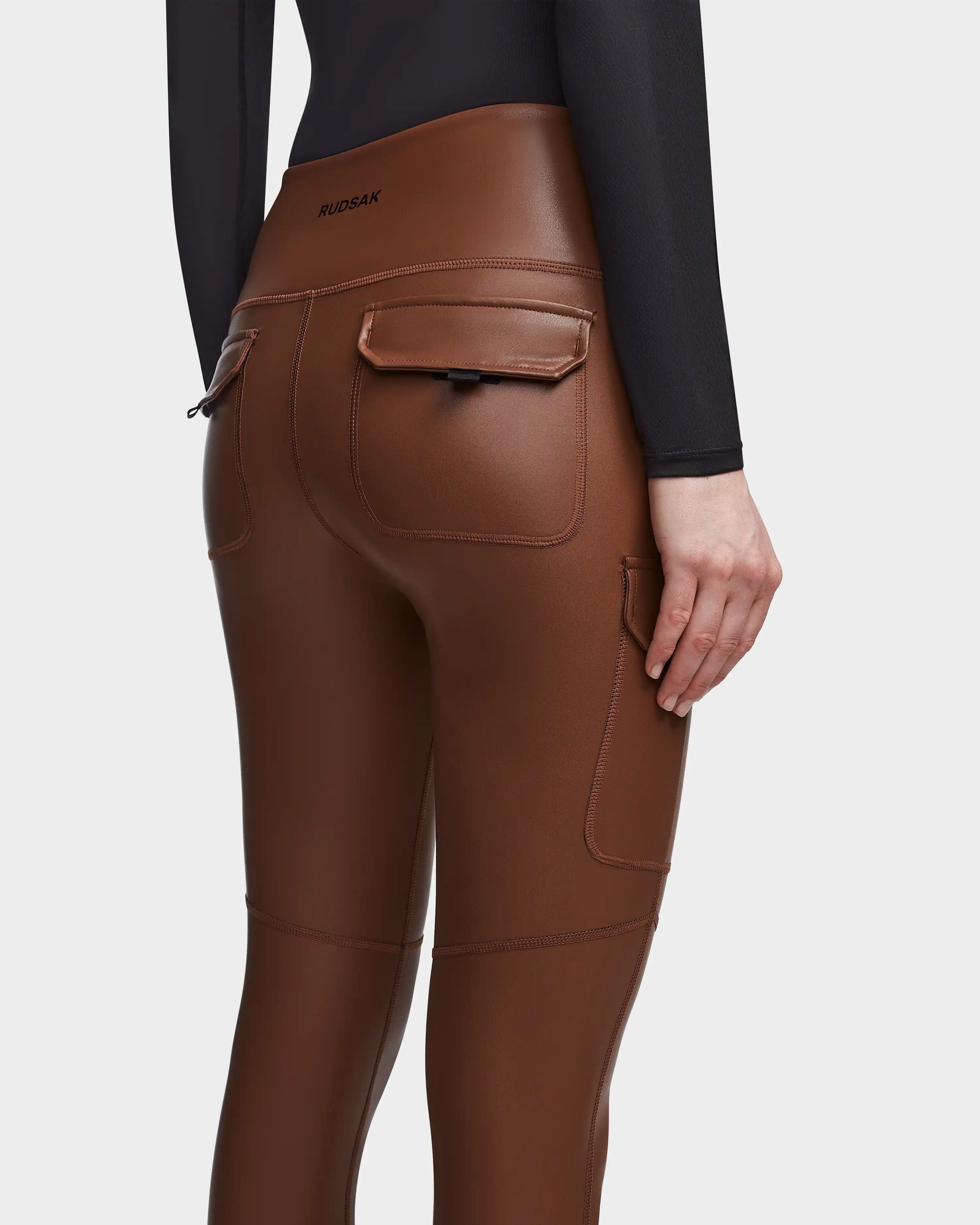 Ladies: Trilobite 2061 Leather leggins ladies pants brown