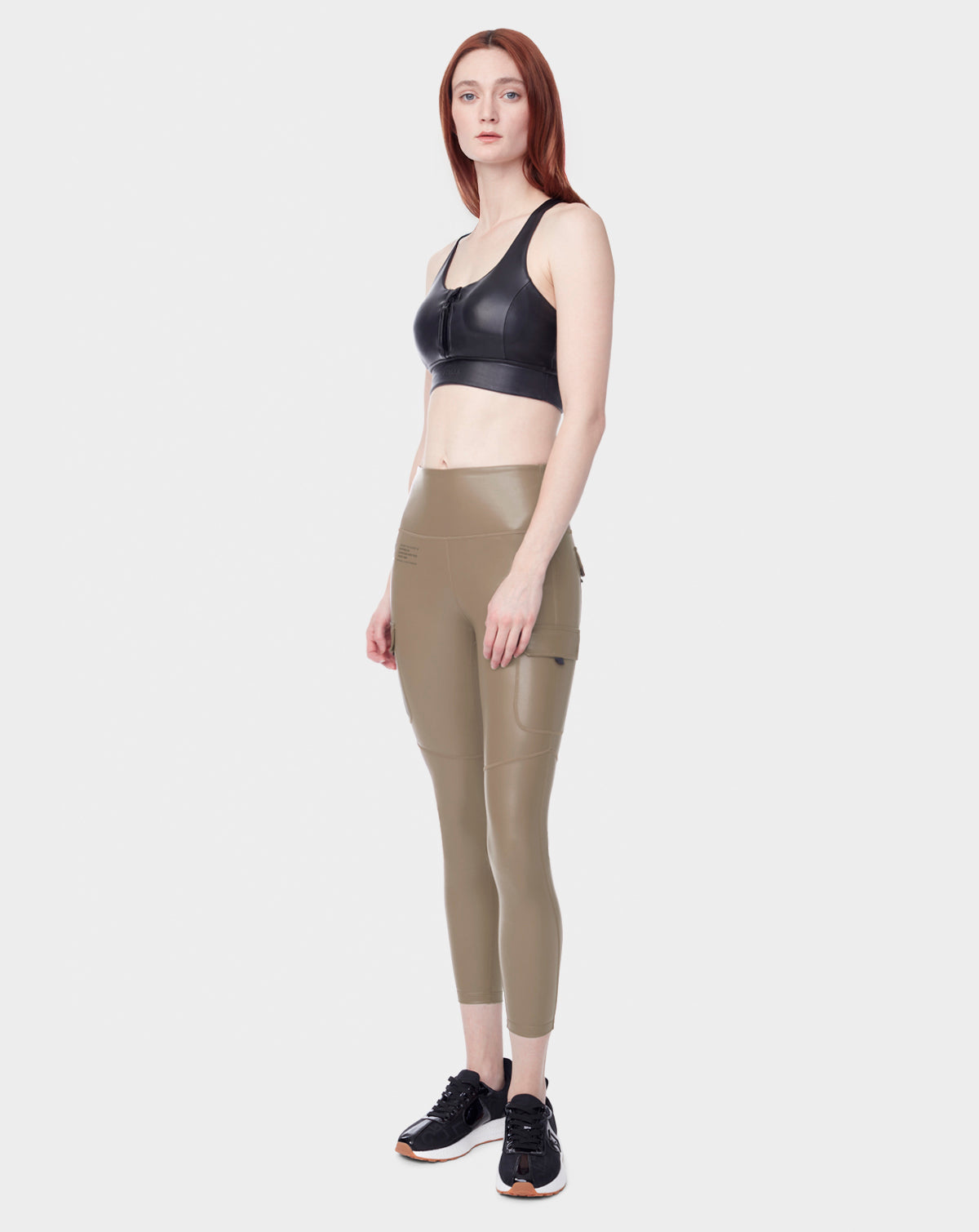 RUDSAK SIEN L Women's Vegan Leather Cargo Leggings - Cement – Rudsak