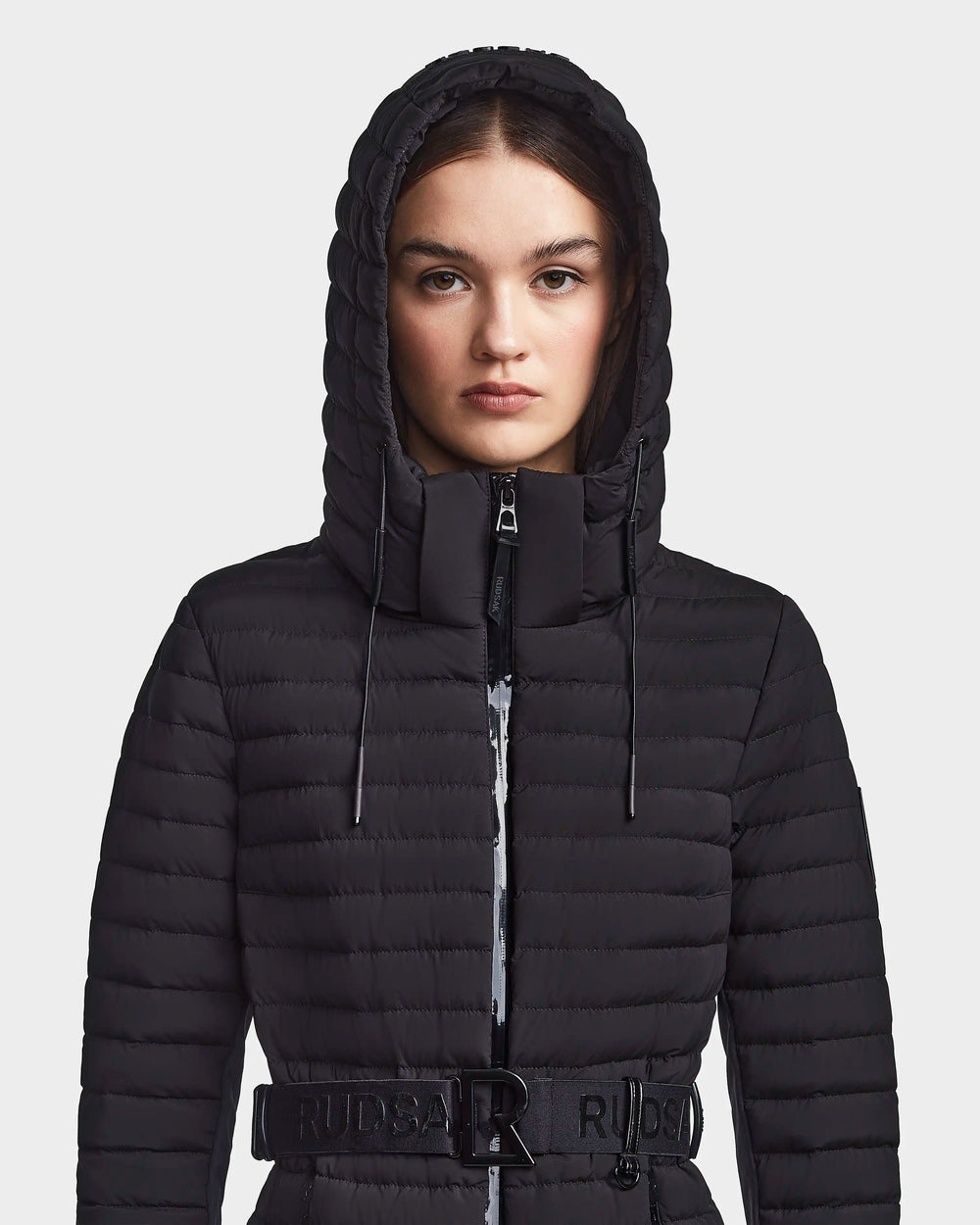 Womens black sales lightweight puffer jacket