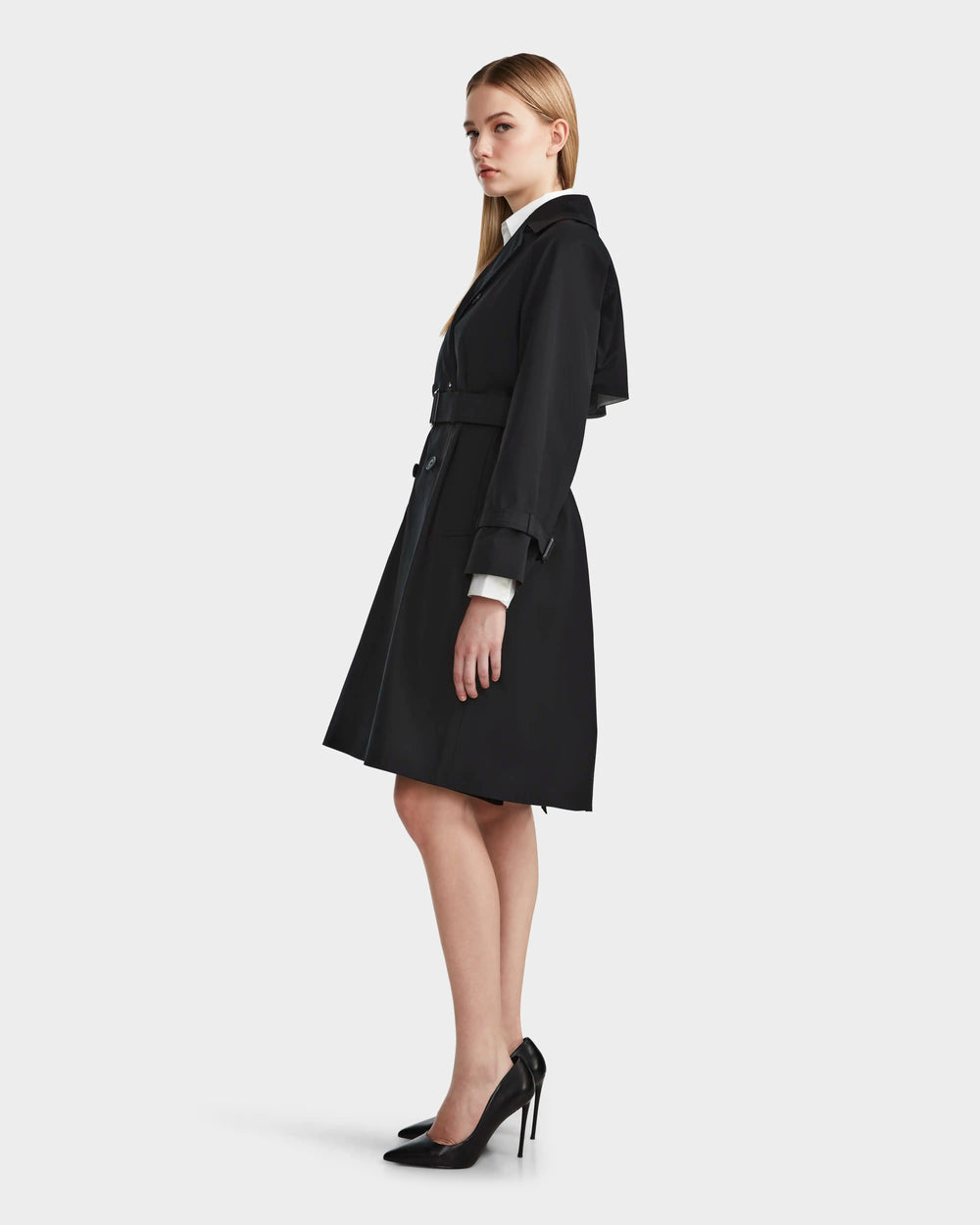 MIRELLE Women's Black Classic Trench Coat - Timeless Elegance – Rudsak