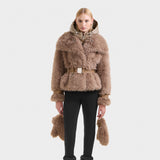 CHLOE Luxurious Faux Fur Jacket - Vegan Leather & Belt | RUDSAK