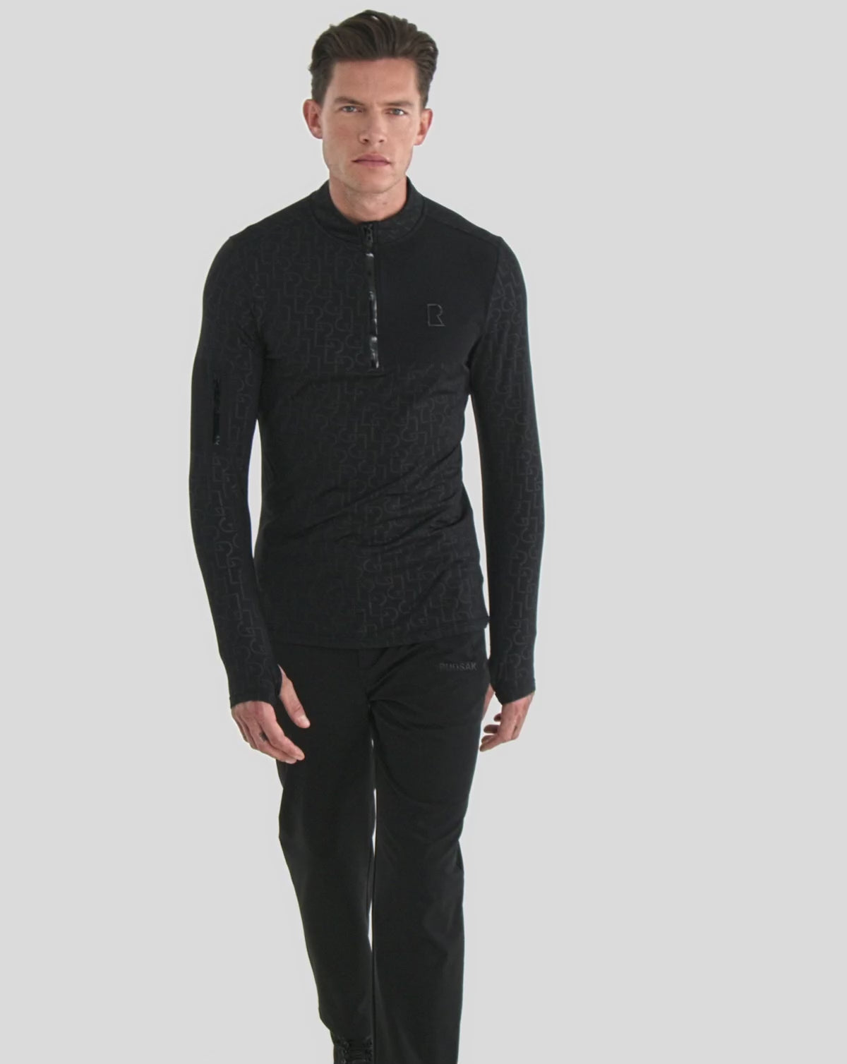Men's Fitted Top WARREN Black Pattern | RUDSAK – Rudsak