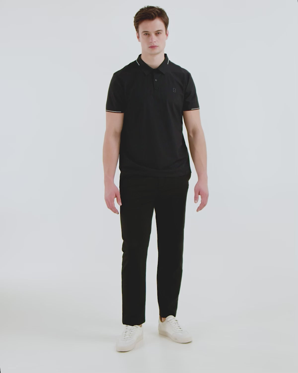 RUDSAK JONAH Men's Black Technical Polo | Performance & Style – Rudsak