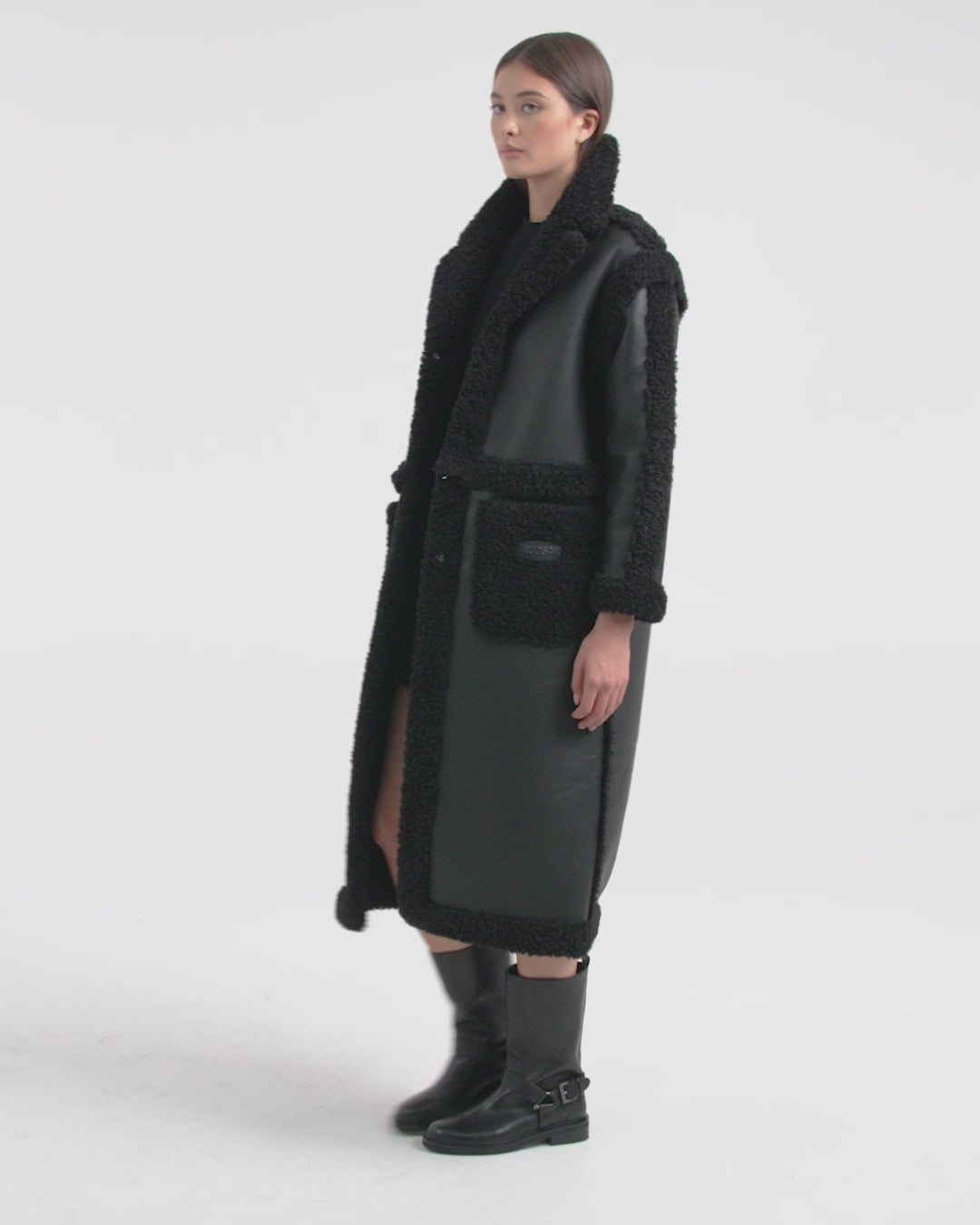 TODAYFUL【Border Knit Coat】 Buy Threadbare Brown Longline Borg Coat from Next Canada