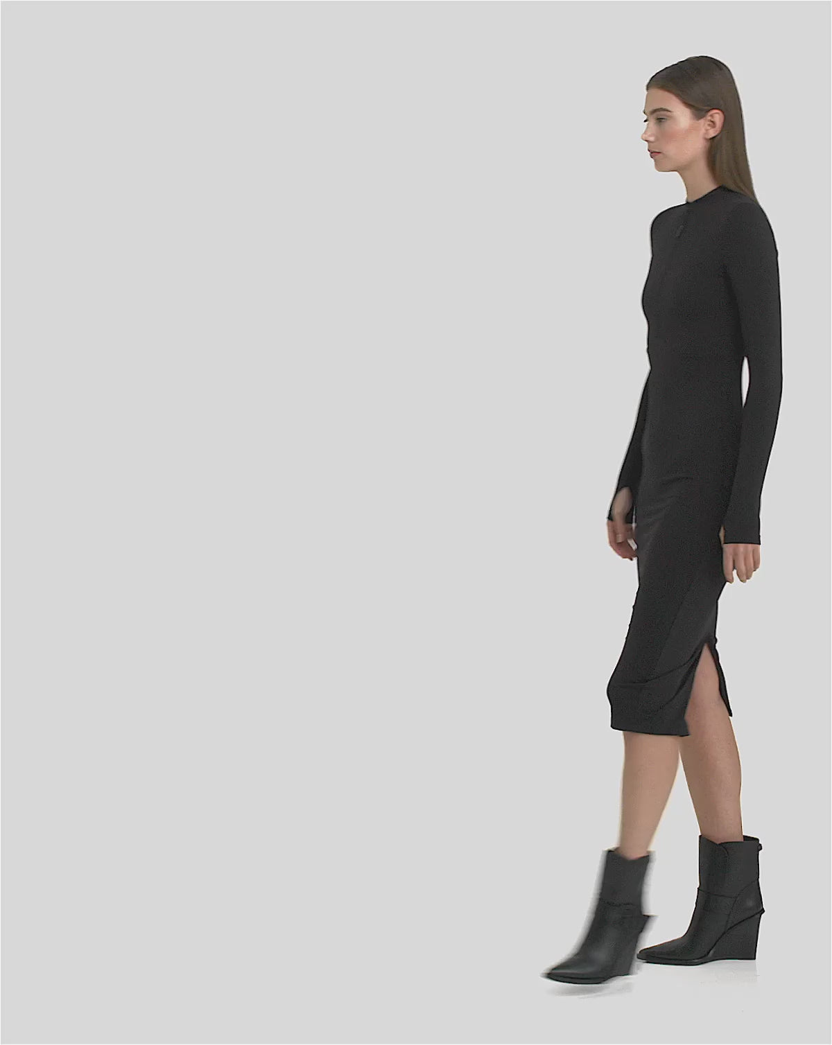 AGNES Black Bodycon Stretch Dress by RUDSAK