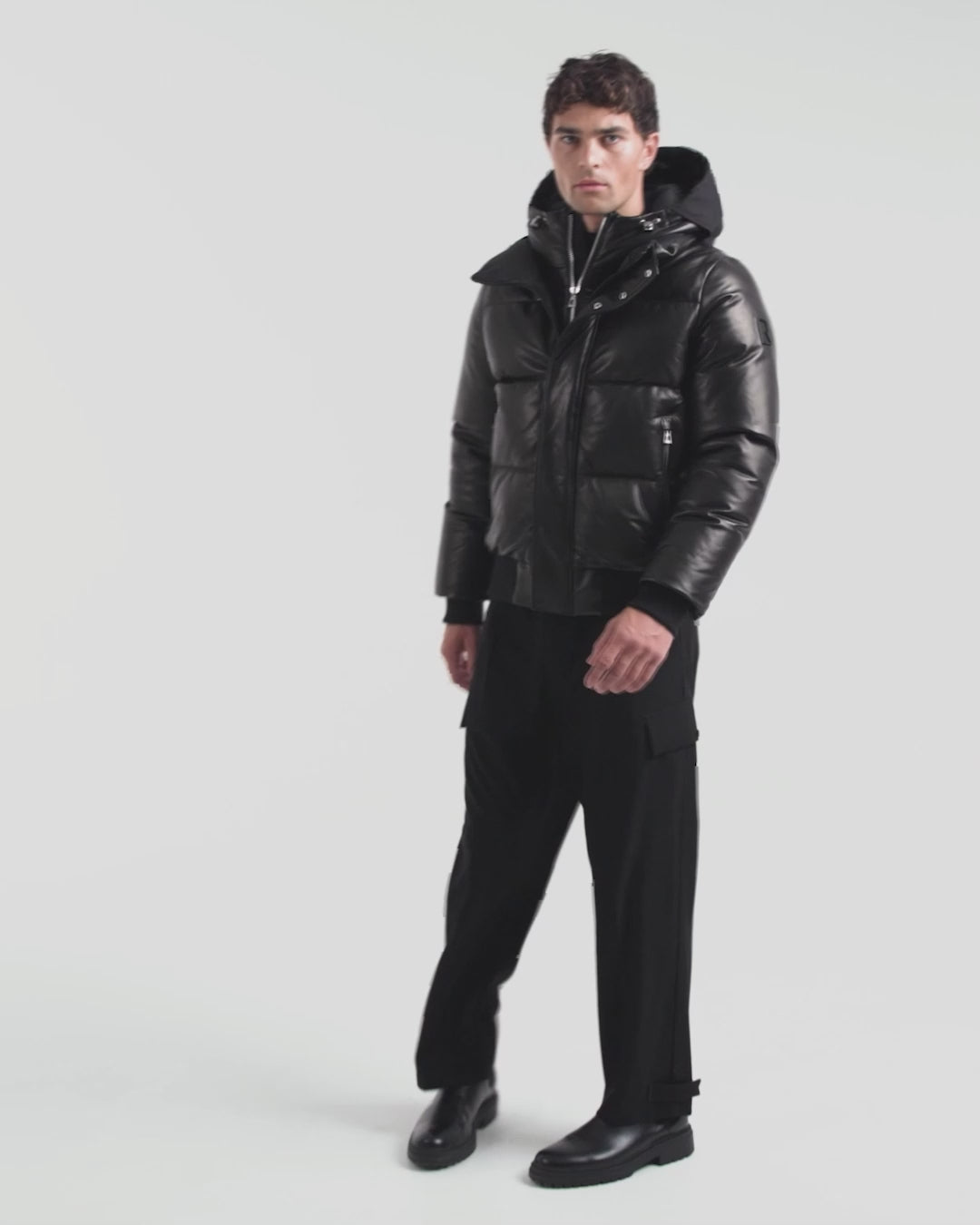 RUDSAK JORDY X Unisex Leather Quilted Bomber Jacket - Weatherproof