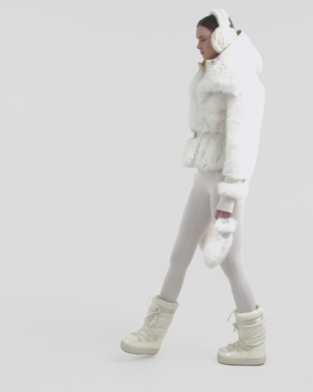 RUDSAK CHLOE | Luxurious Faux Fur Jacket with Vegan Leather Trim