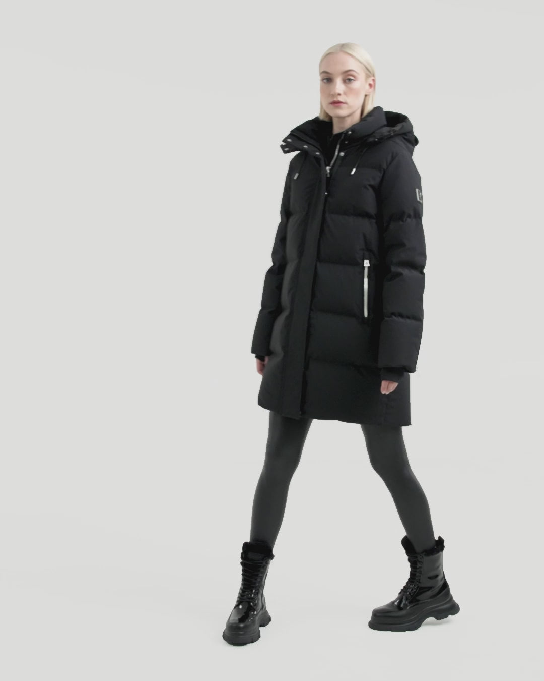 RUDSAK JOELLE H Black Women's Down Puffer | Severe Winter Warmth