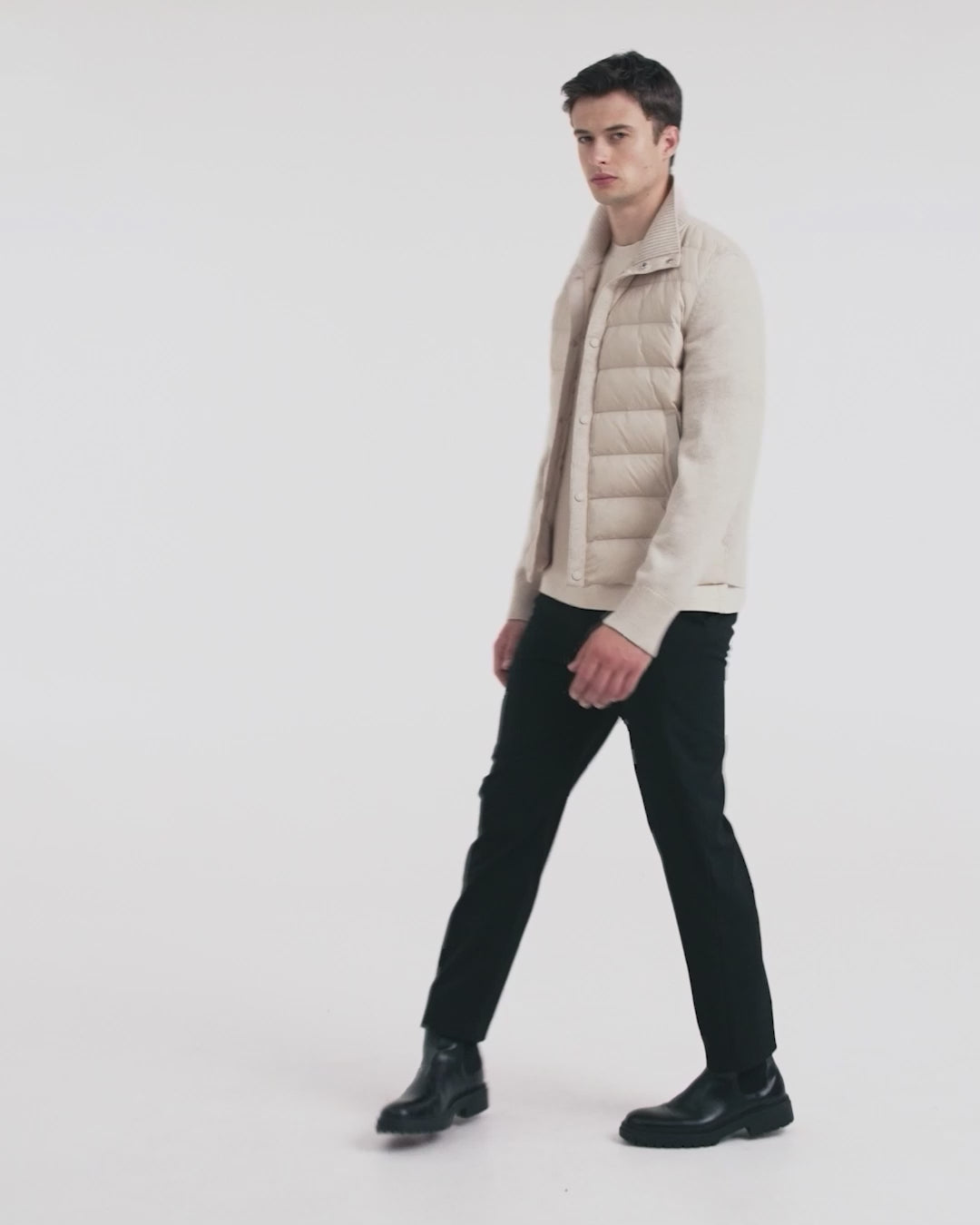 RUDSAK Men's Bailey Hybrid Down Knit Jacket – Lightweight Warmth