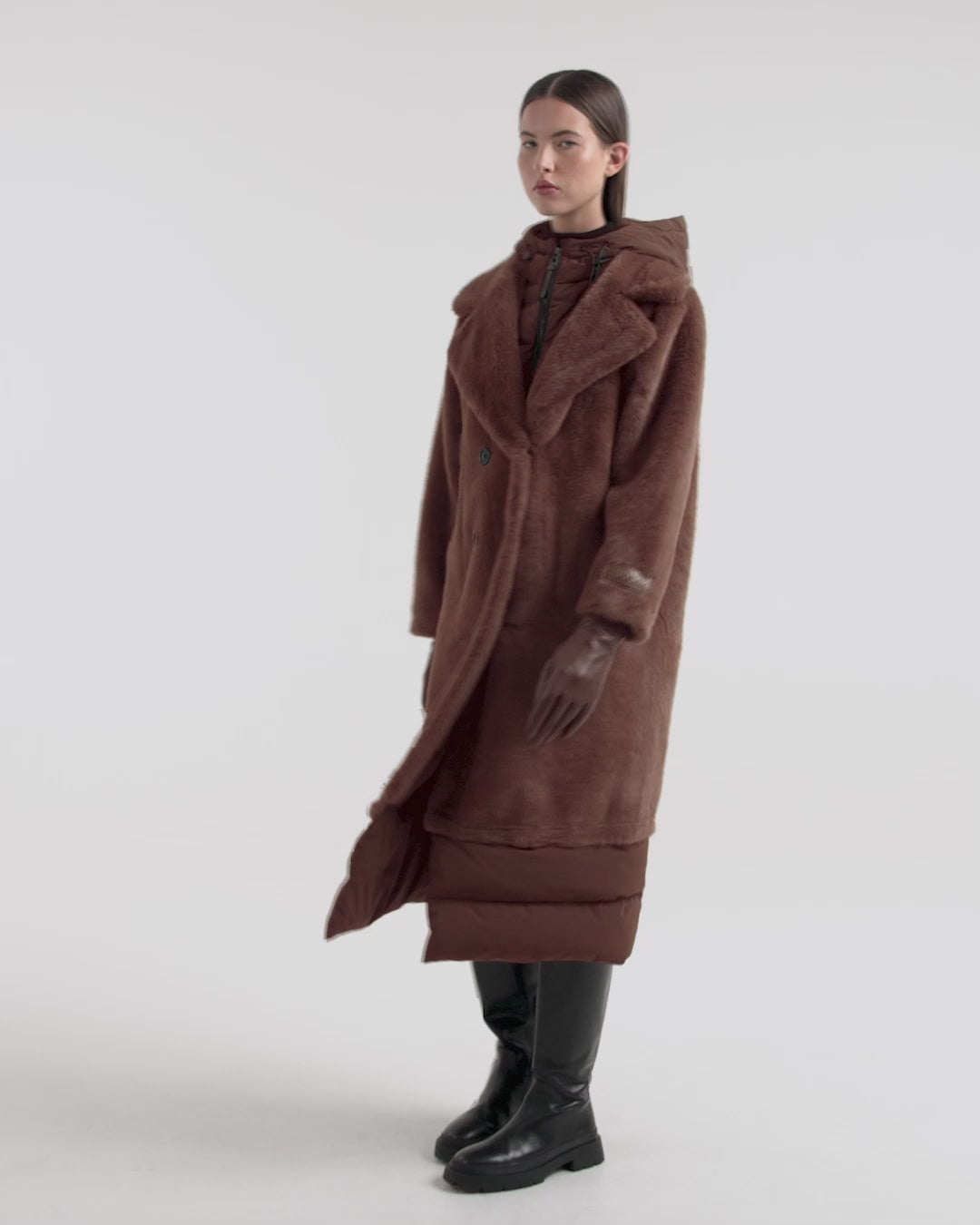 RUDSAK SIENA Women's Faux Fur Coat - Adaptable Warmth & Style – Rudsak