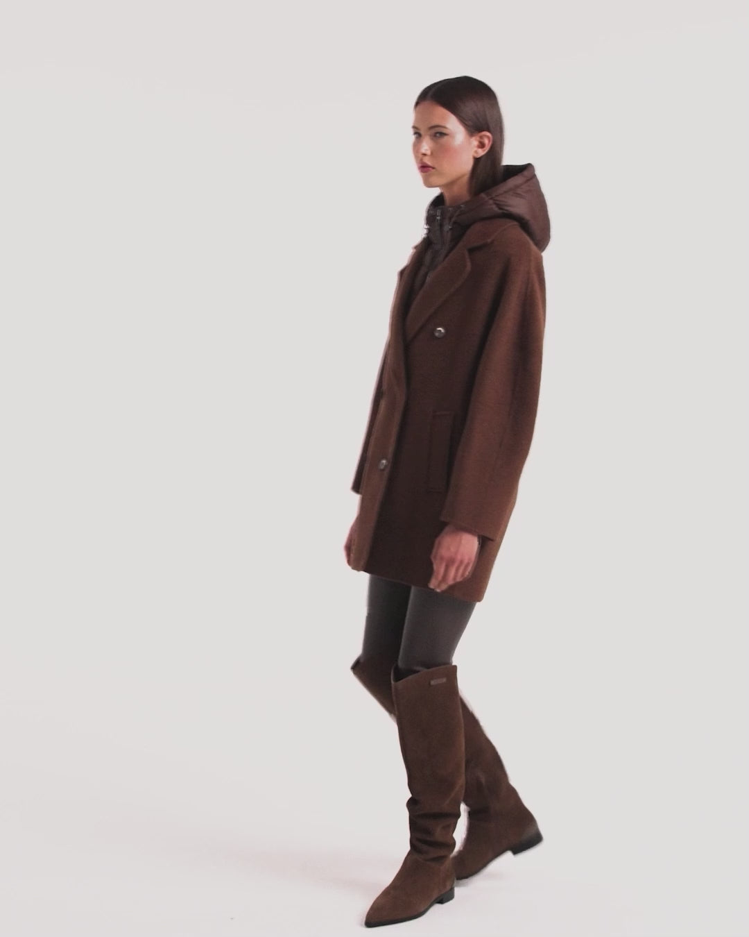 BETHANY 3-in-1 Luxury Wool-Silk-Yak Coat & Removable Down Vest