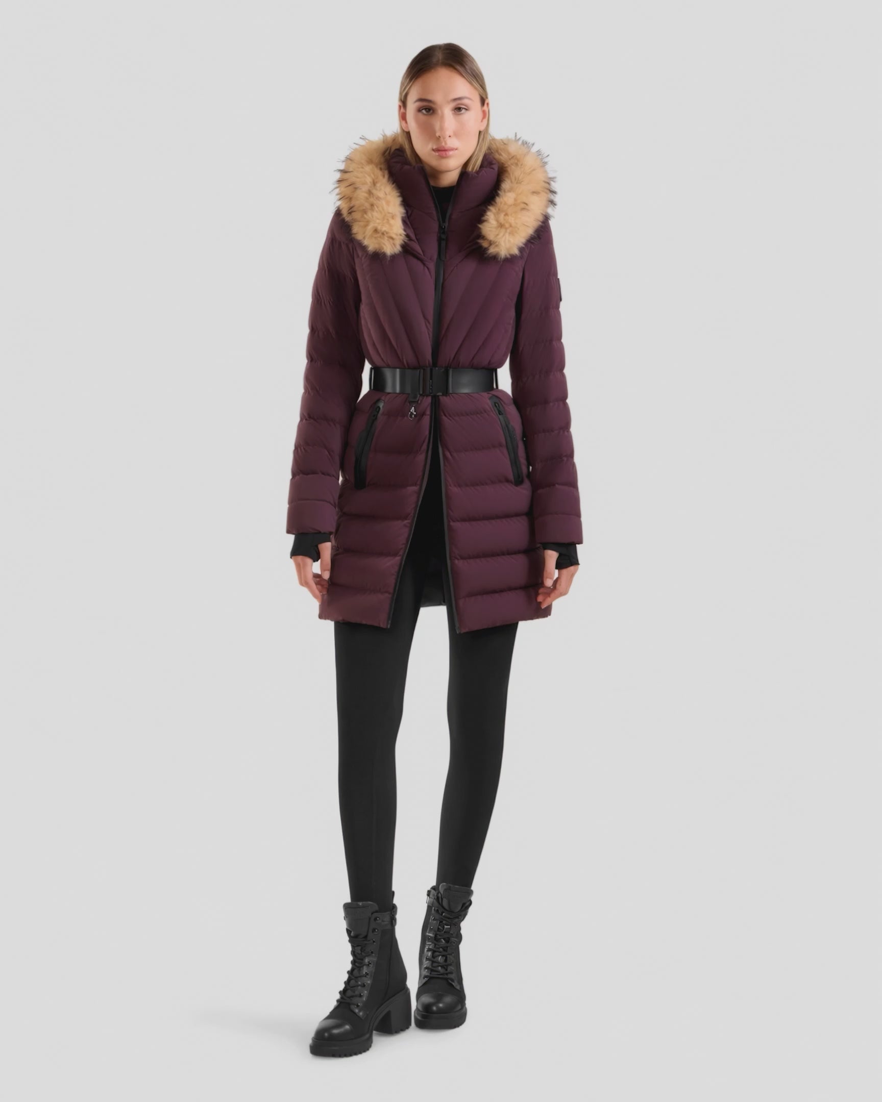 Plum_Shady ALISA M L125586 Bordeaux Outerwear – Rudsak