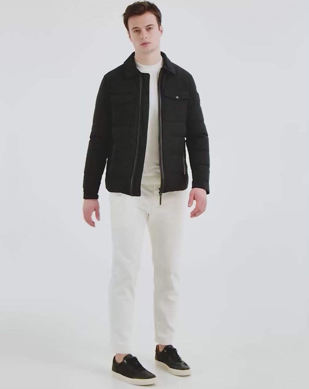 RUDSAK ORNO Men's Black Down Shirt Jacket - Lightweight Warmth