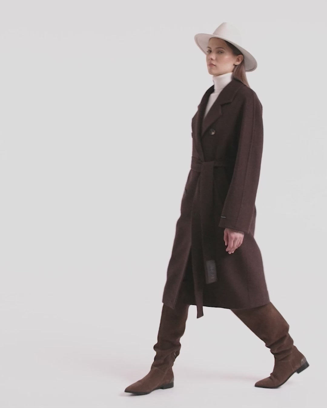 RUDSAK KOURT W Women's Luxurious Wool-Cashmere Belted Coat – Rudsak