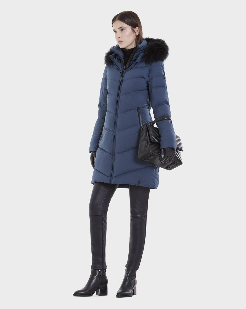 Women's Down Puffer Jacket MYA Blue RUDSAK – Rudsak