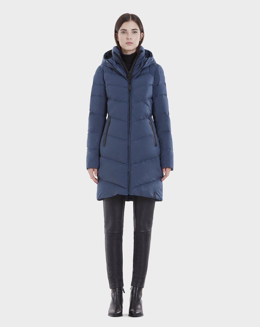 Women's Down Puffer Jacket MYA Blue RUDSAK – Rudsak