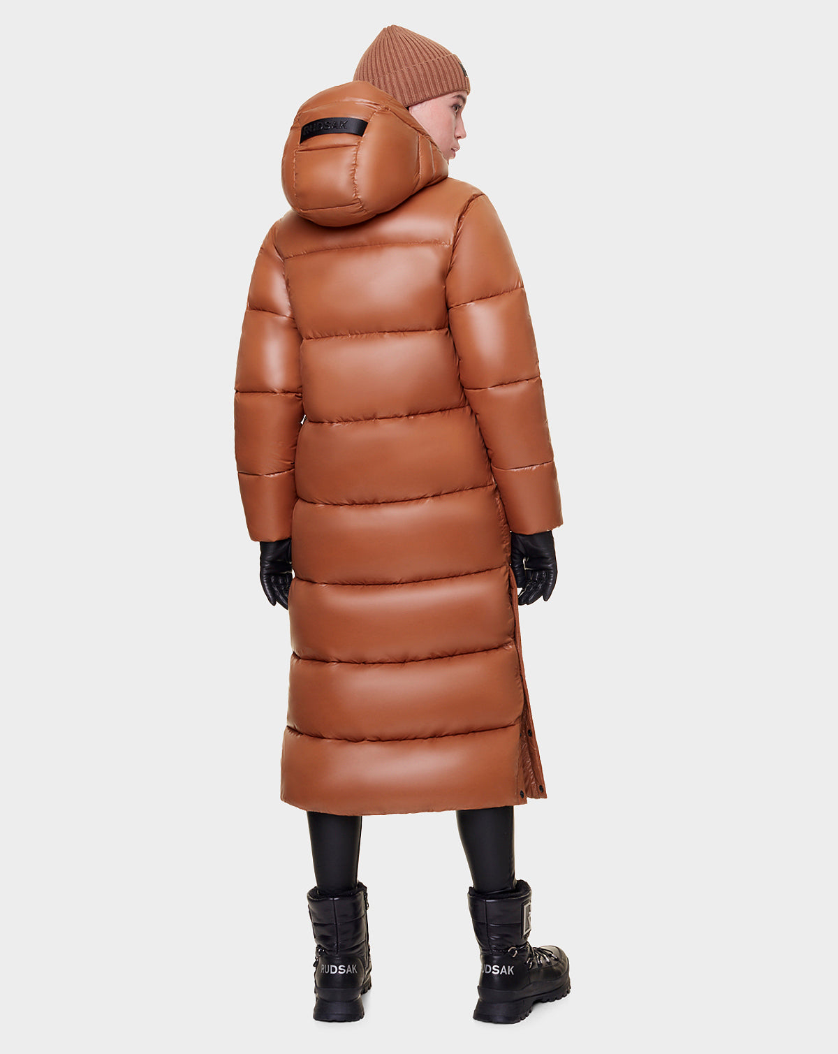 Women's Down Puffer EVITA Dark Camel | RUDSAK – Rudsak