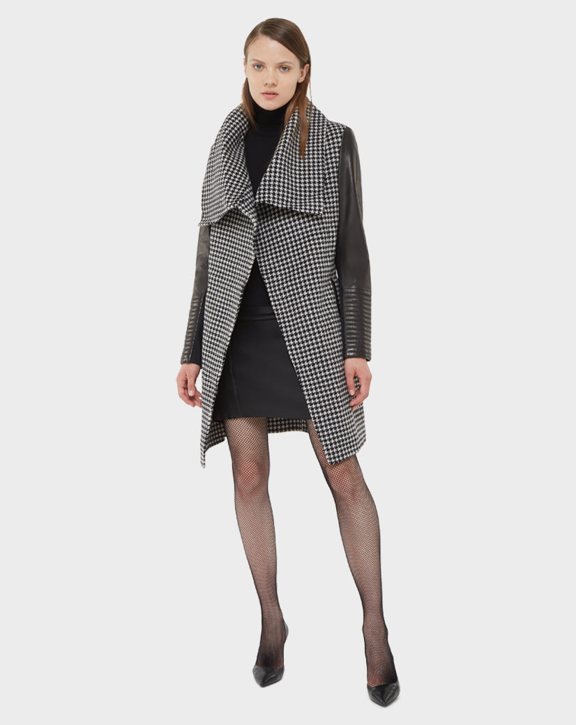 Women's wool coat TAPLIN Houndstooth | RUDSAK – Rudsak