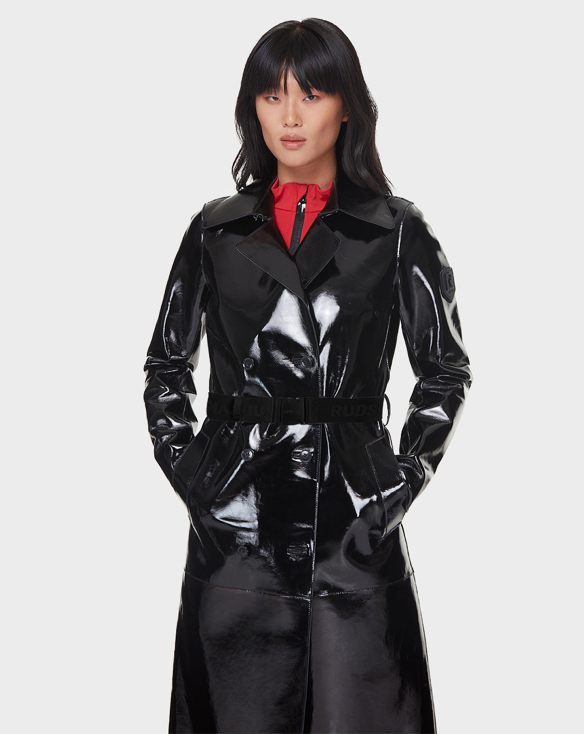 Women's patent leather trench coat KASSANA Black | RUDSAK – Rudsak