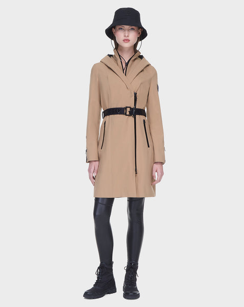 Women's mid-length trench CARA TOFFEE | RUDSAK – Rudsak